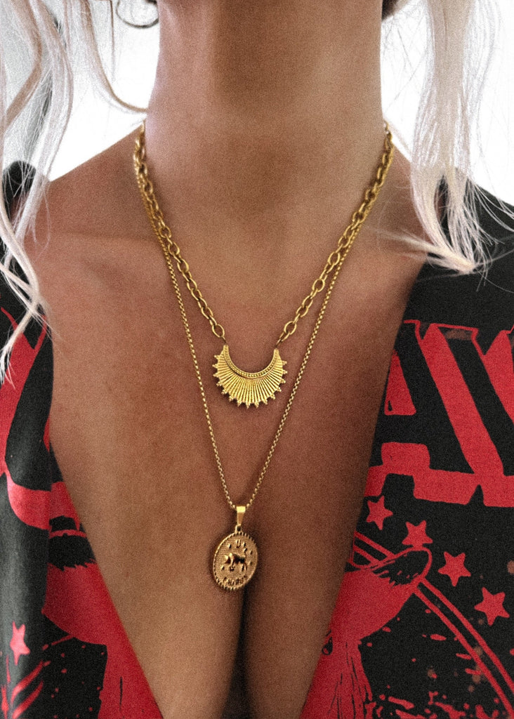 pebby forevee Necklace Gold LUNA WATER RESISTANT NECKLACE