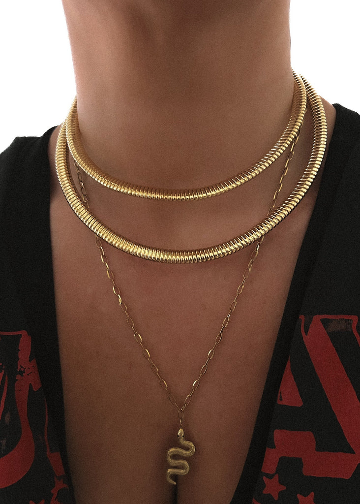 pebby forevee Necklace Gold MARLEY STATEMENT CHOKER NECKLACE