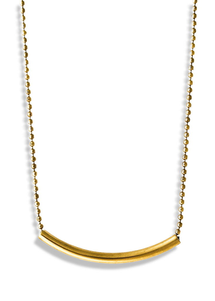 pebby forevee Necklace Gold MAXI BAR WATER RESISTANT NECKLACE