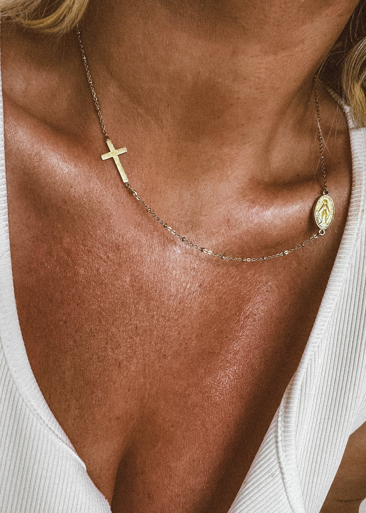 pebby forevee Necklace Gold MERCIFUL WATER RESISTANT NECKLACE