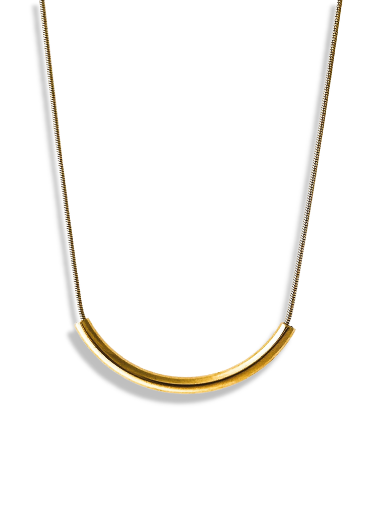 pebby forevee Necklace Gold MIDI BAR WATER RESISTANT NECKLACE