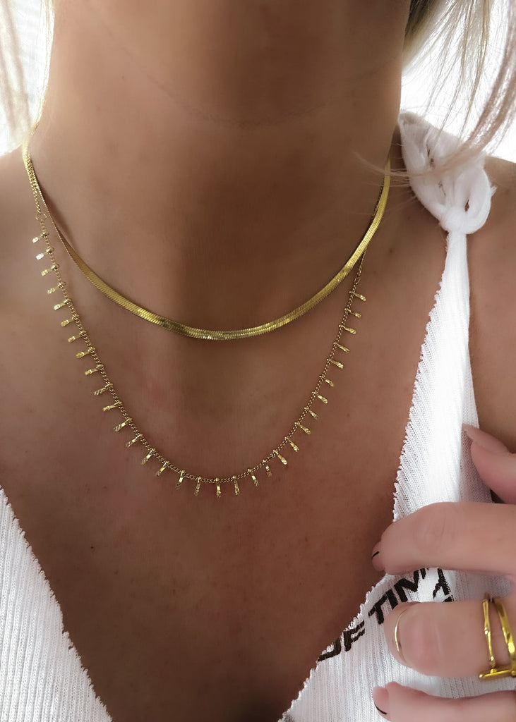 pebby forevee Necklace Gold MONA WATER RESISTANT NECKLACE