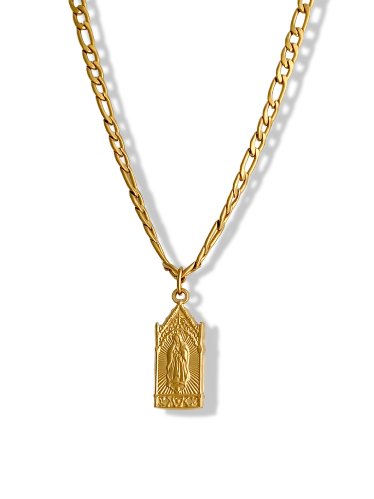 pebby forevee Necklace Gold MOTHER MARY WATER RESISTANT NECKLACE