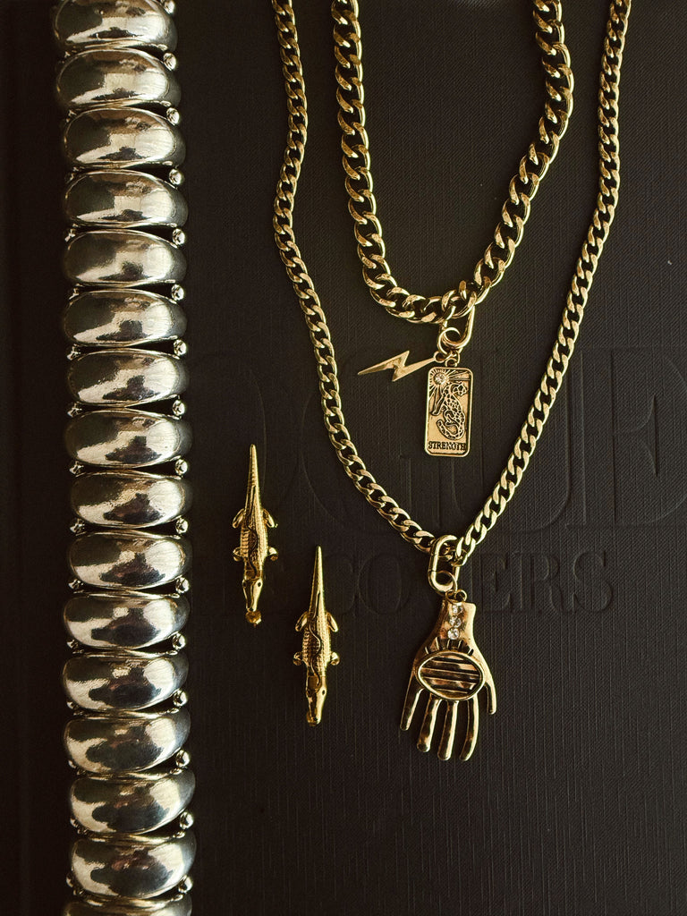 pebby forevee Necklace Gold OLSEN STATEMENT NECKLACE SET