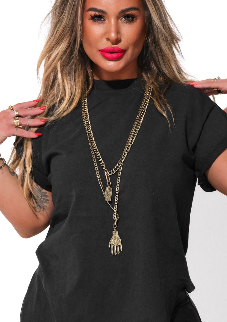 pebby forevee Necklace Gold OLSEN STATEMENT NECKLACE SET