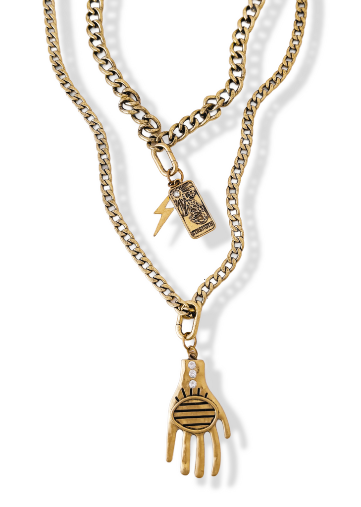 pebby forevee Necklace Gold OLSEN WRAP STATEMENT NECKLACE