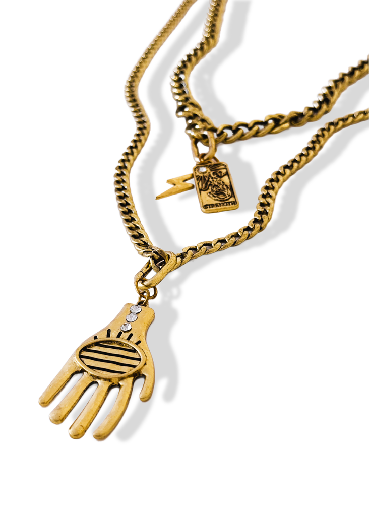 pebby forevee Necklace Gold OLSEN WRAP STATEMENT NECKLACE