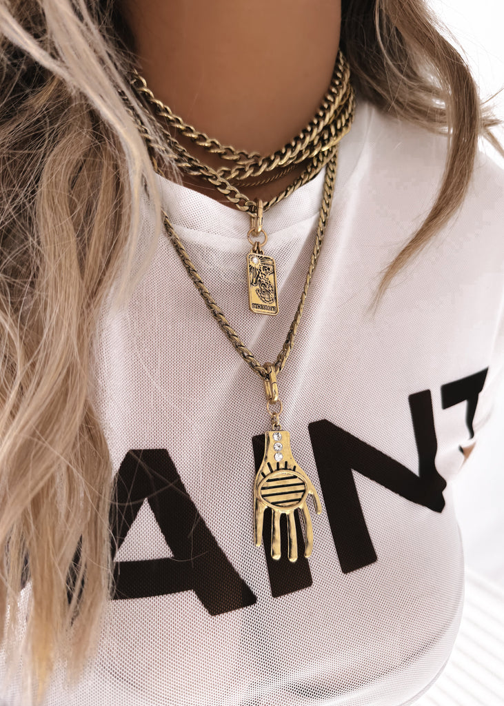 pebby forevee Necklace Gold OLSEN WRAP STATEMENT NECKLACE