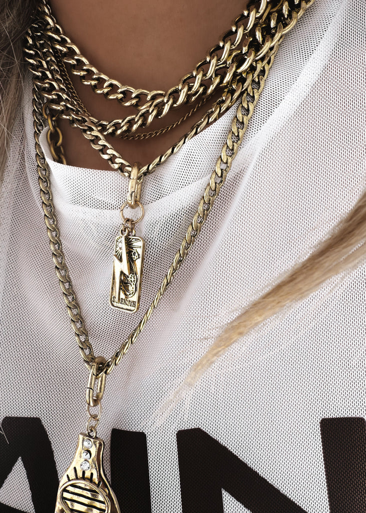 pebby forevee Necklace Gold OLSEN WRAP STATEMENT NECKLACE