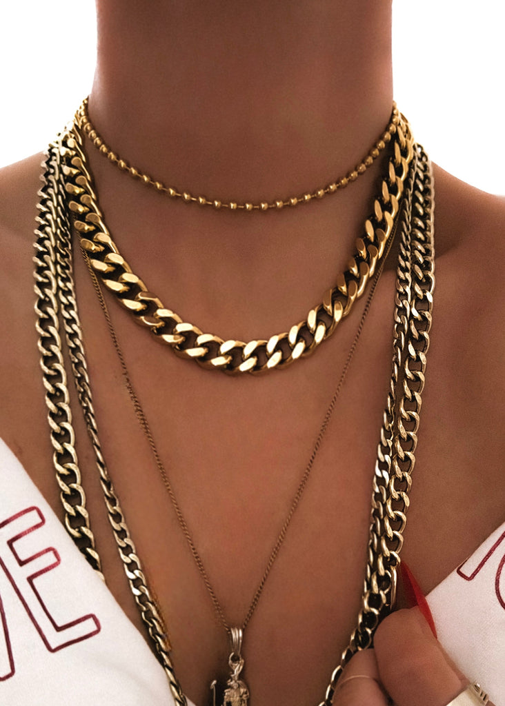 pebby forevee Necklace Gold RAISING HELL WATER RESISTANT NECKLACE