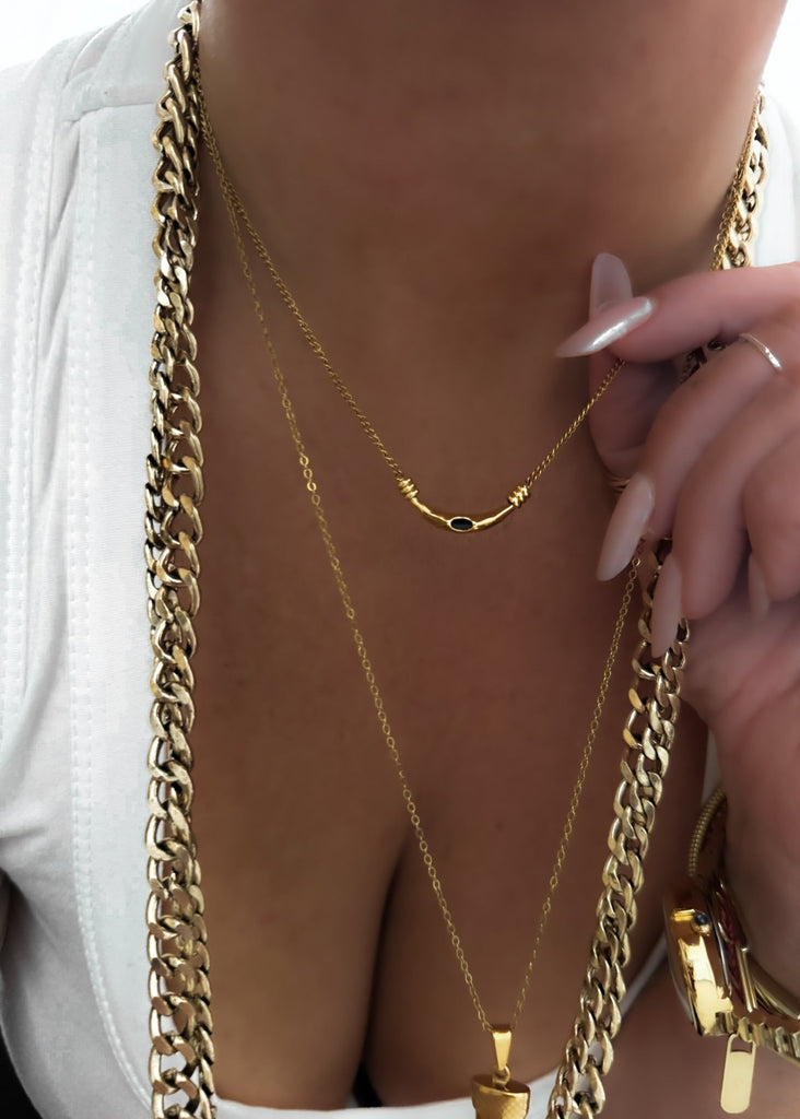 pebby forevee Necklace Gold REMY WATER RESISTANT NECKLACE