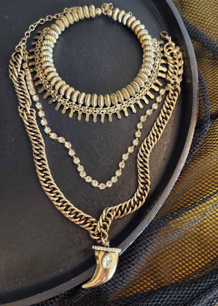 pebby forevee Necklace Gold RUKIYA STATEMENT CHOKER NECKLACE