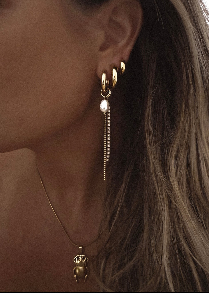 pebby forevee Necklace Gold SCARAB MIRAGE STATEMENT NECKLACE