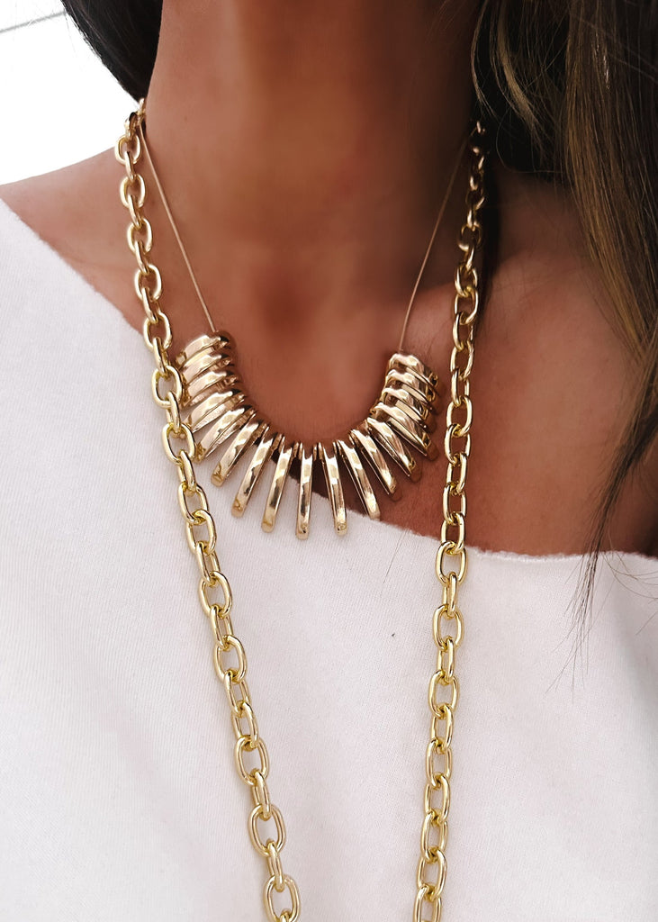 pebby forevee Necklace Gold SILAS STATEMENT NECKLACE