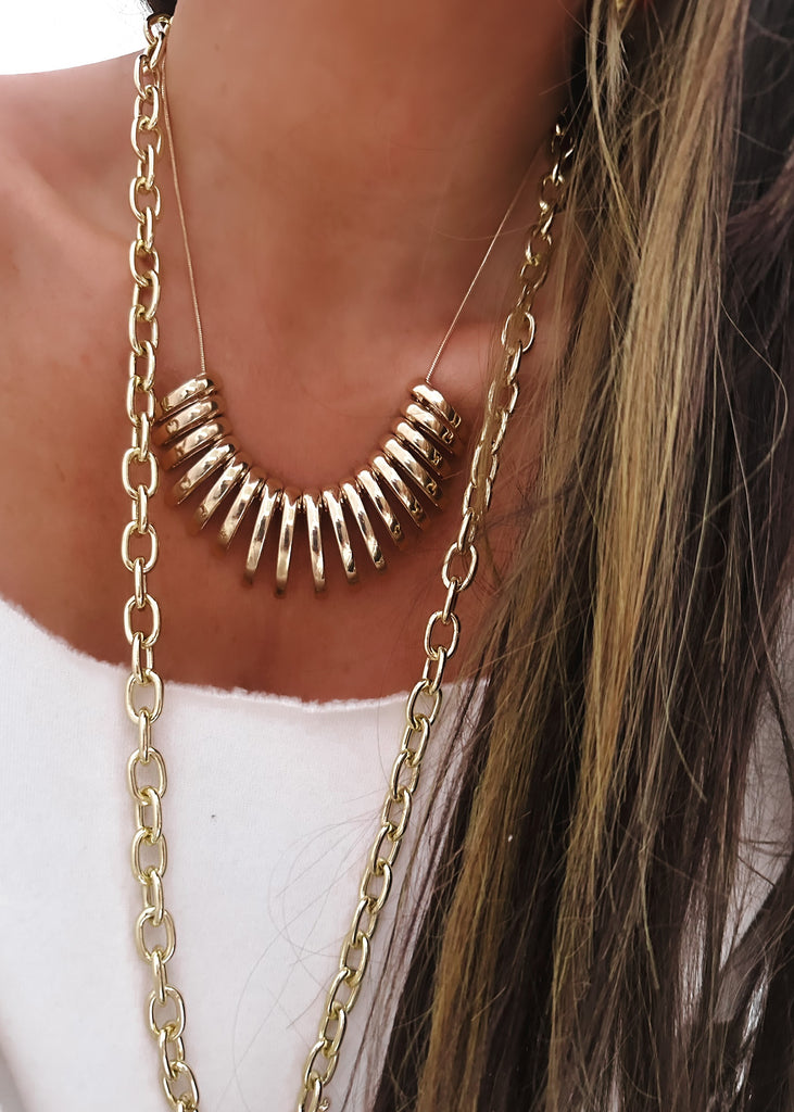 pebby forevee Necklace Gold SILAS STATEMENT NECKLACE