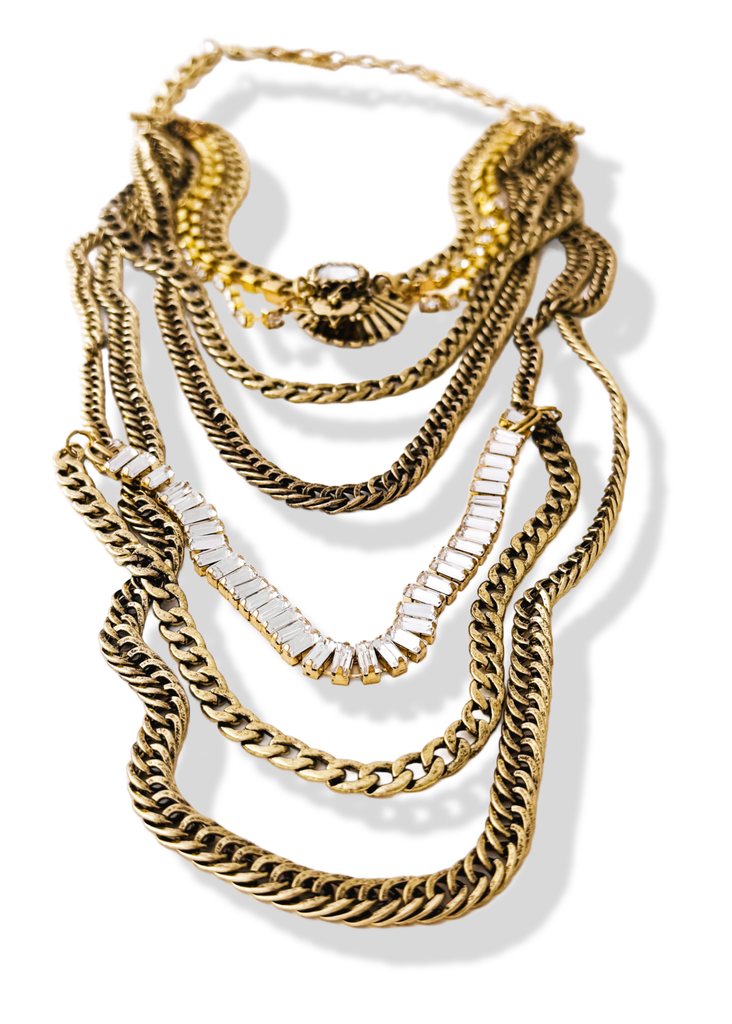 pebby forevee Necklace Gold SUTTON STATEMENT NECKLACE SET