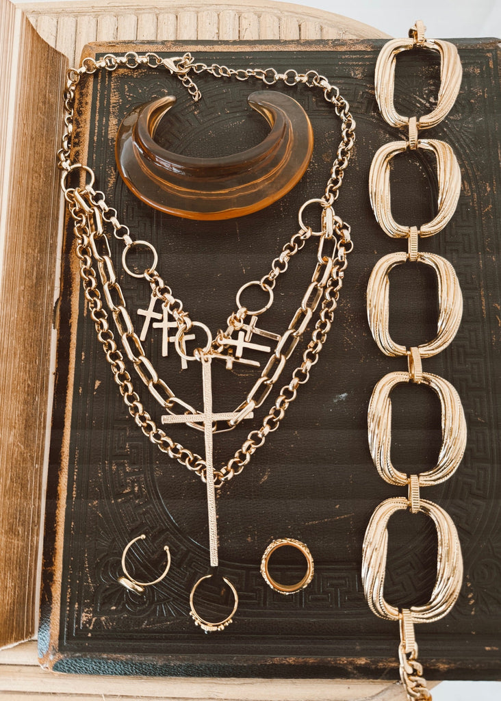 pebby forevee Necklace Gold TARRANT STATEMENT NECKLACE