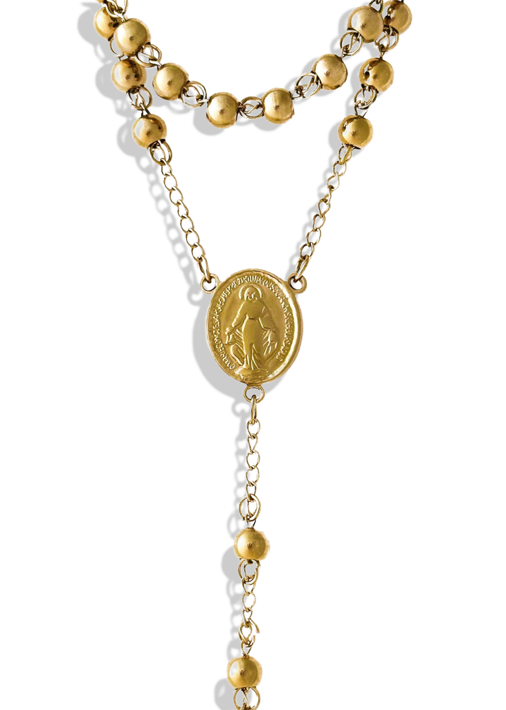 pebby forevee Necklace Gold THE COMMANDMENTS WATER RESISTANT LONGLINE NECKLACE