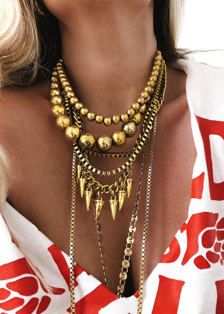 pebby forevee Necklace Gold THE MOTIVATED STATEMENT CHOKER NECKLACE