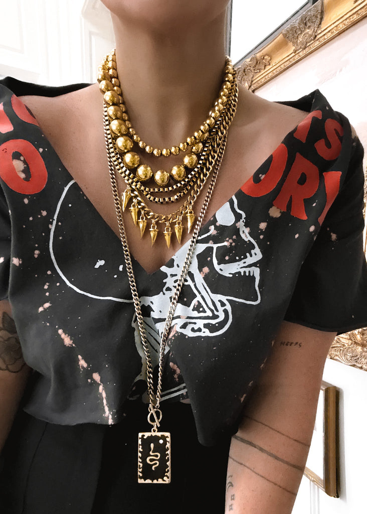 pebby forevee Necklace Gold THE MOTIVATED STATEMENT CHOKER NECKLACE