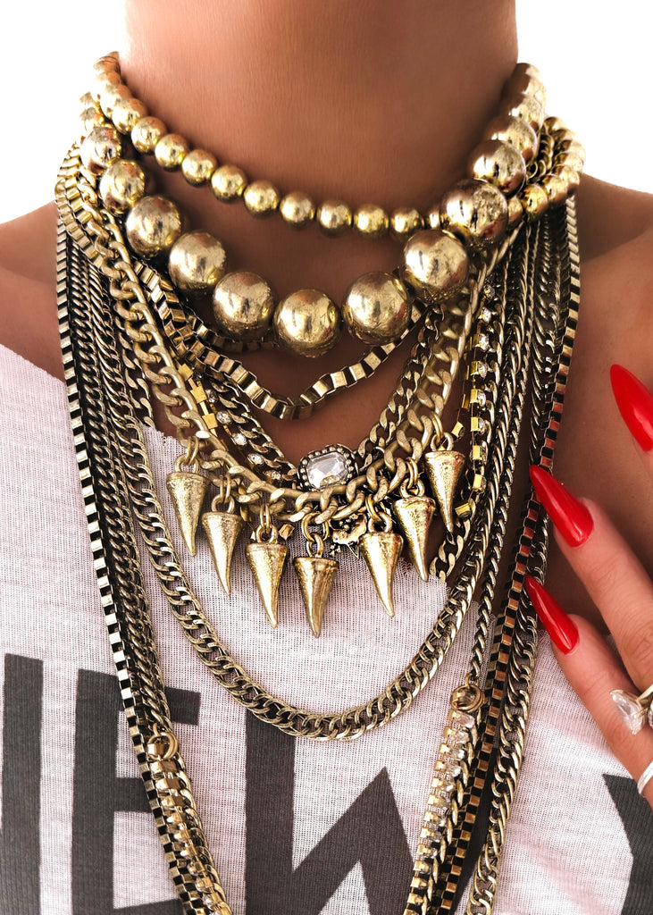 pebby forevee Necklace Gold THE MOTIVATED STATEMENT CHOKER NECKLACE