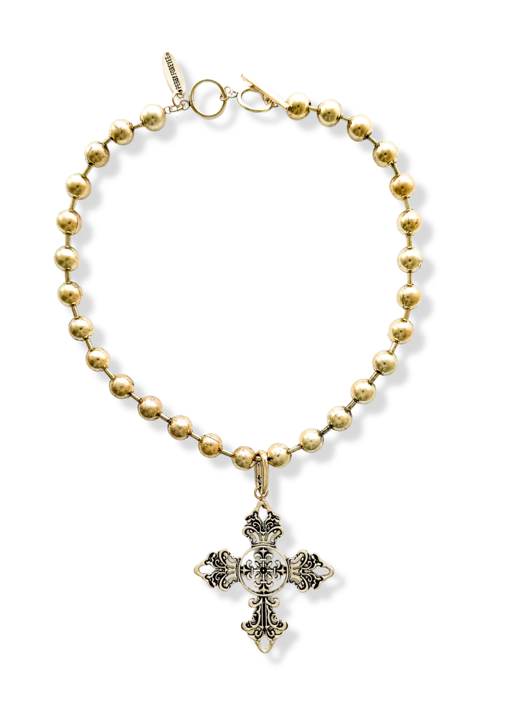 pebby forevee Necklace Gold TUDOR STATEMENT CHOKER