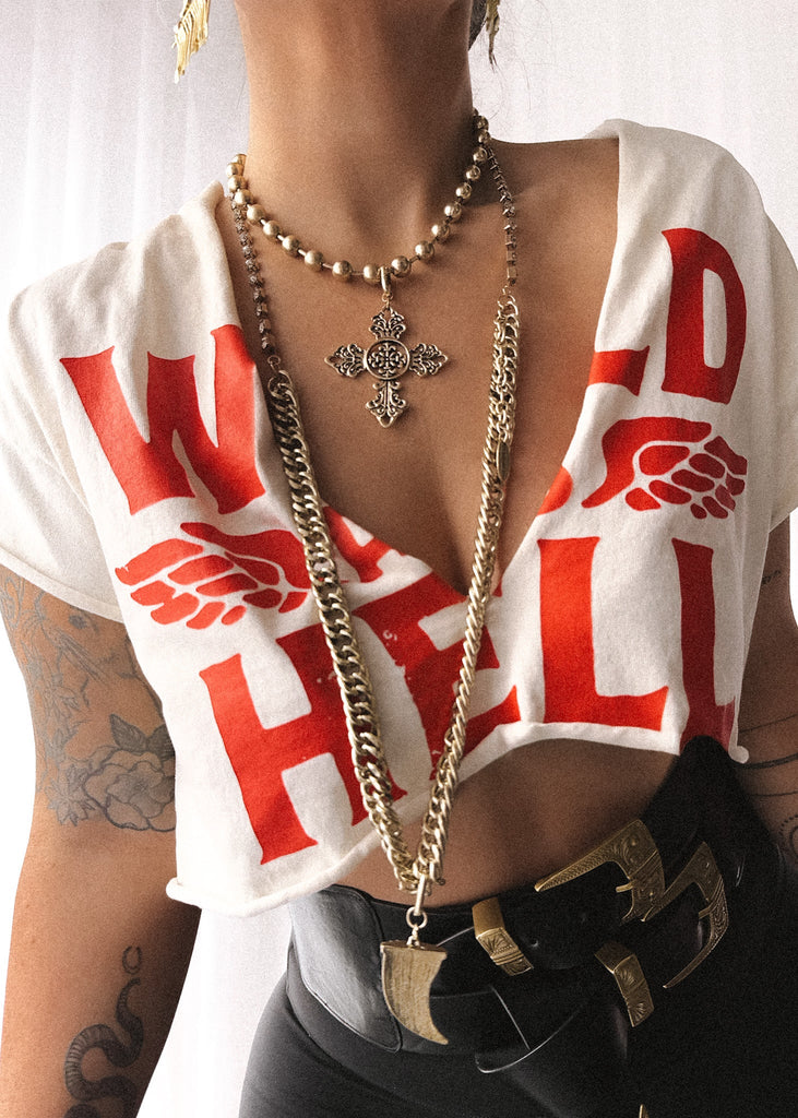 pebby forevee Necklace Gold TUDOR STATEMENT CHOKER