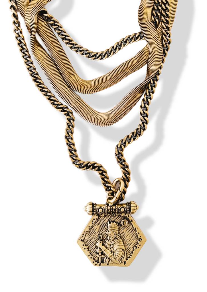 pebby forevee Necklace Gold UNTAMED REIGN STATEMENT NECKLACE