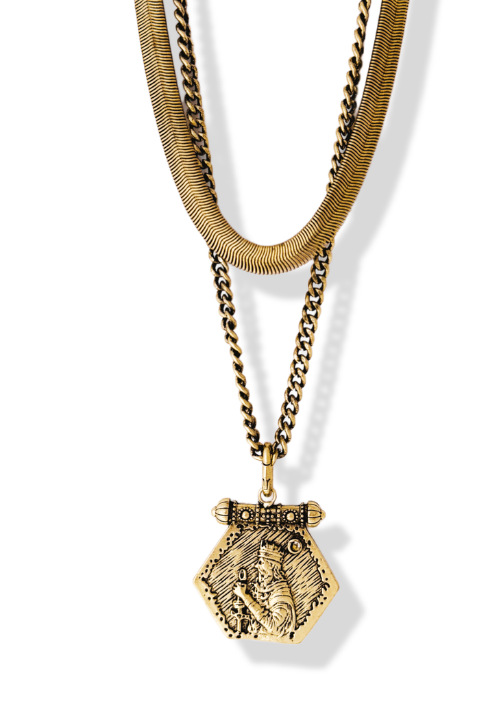 pebby forevee Necklace Gold UNTAMED REIGN STATEMENT NECKLACE