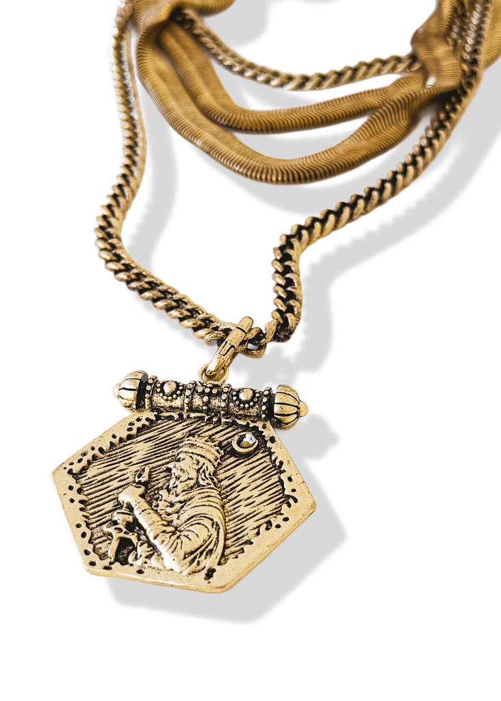 pebby forevee Necklace Gold UNTAMED REIGN STATEMENT NECKLACE