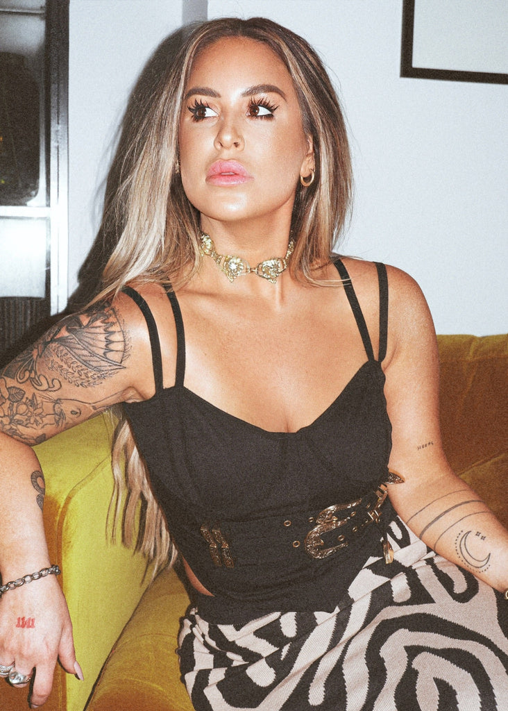 pebby forevee Necklace Gold VIGILANTE STATEMENT CHOKER NECKLACE