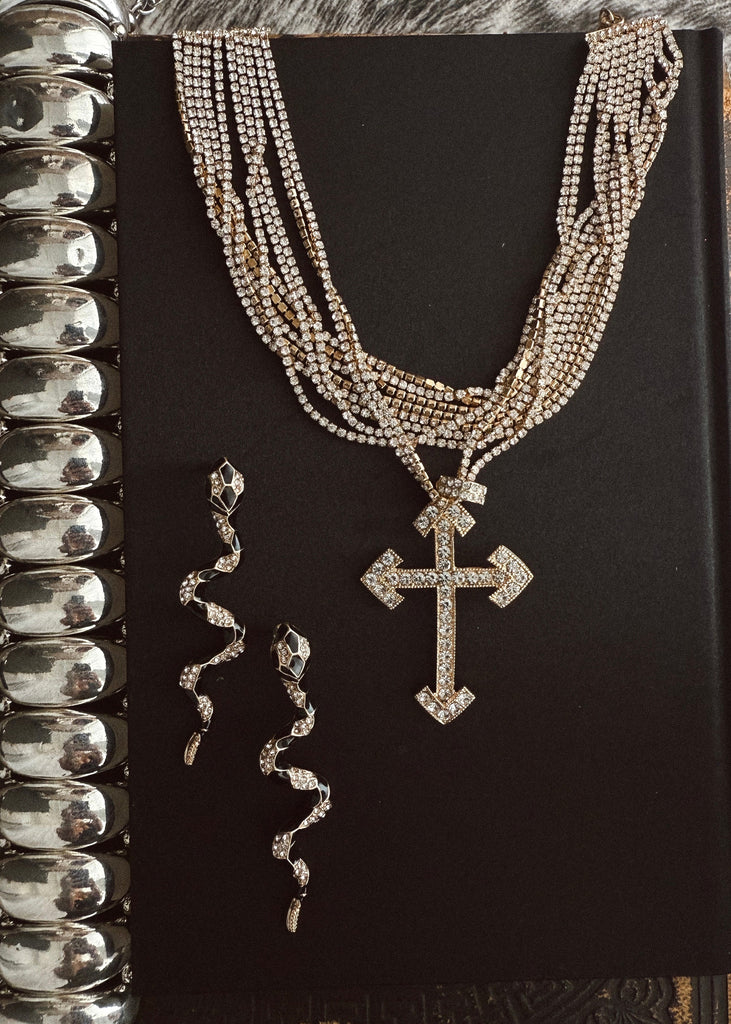 pebby forevee Necklace Gold WHERE YOU LEAD STATEMENT CHOKER NECKLACE