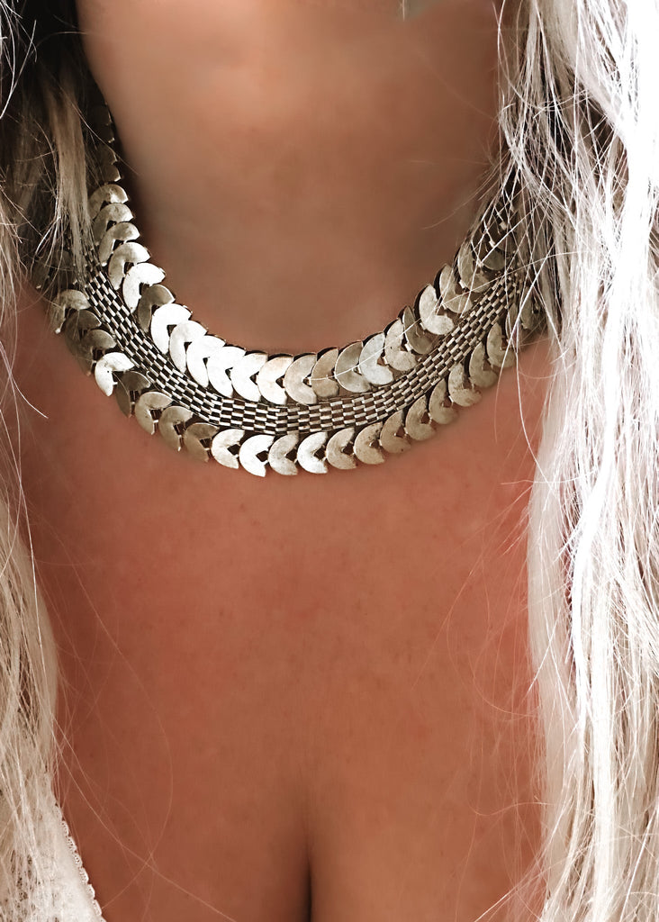 pebby forevee Necklace Silver APPROVED STATEMENT CHOKER NECKLACE