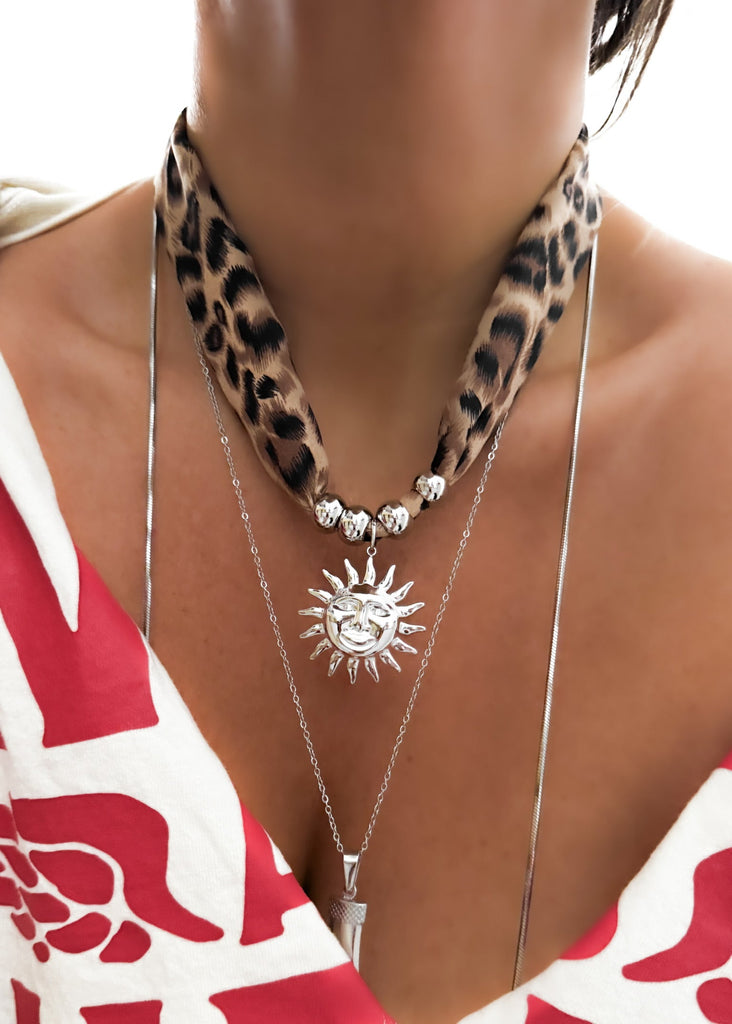 pebby forevee Necklace Silver ARIA STATEMENT CHOKER NECKLACE