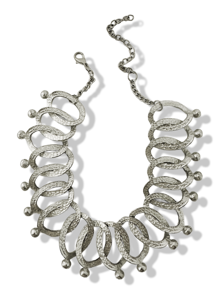 pebby forevee Necklace Silver ARMOR STATEMENT CHOKER NECKLACE