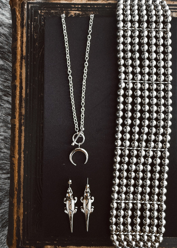 pebby forevee Necklace Silver ASIM WIDE STATEMENT CHOKER NECKLACE