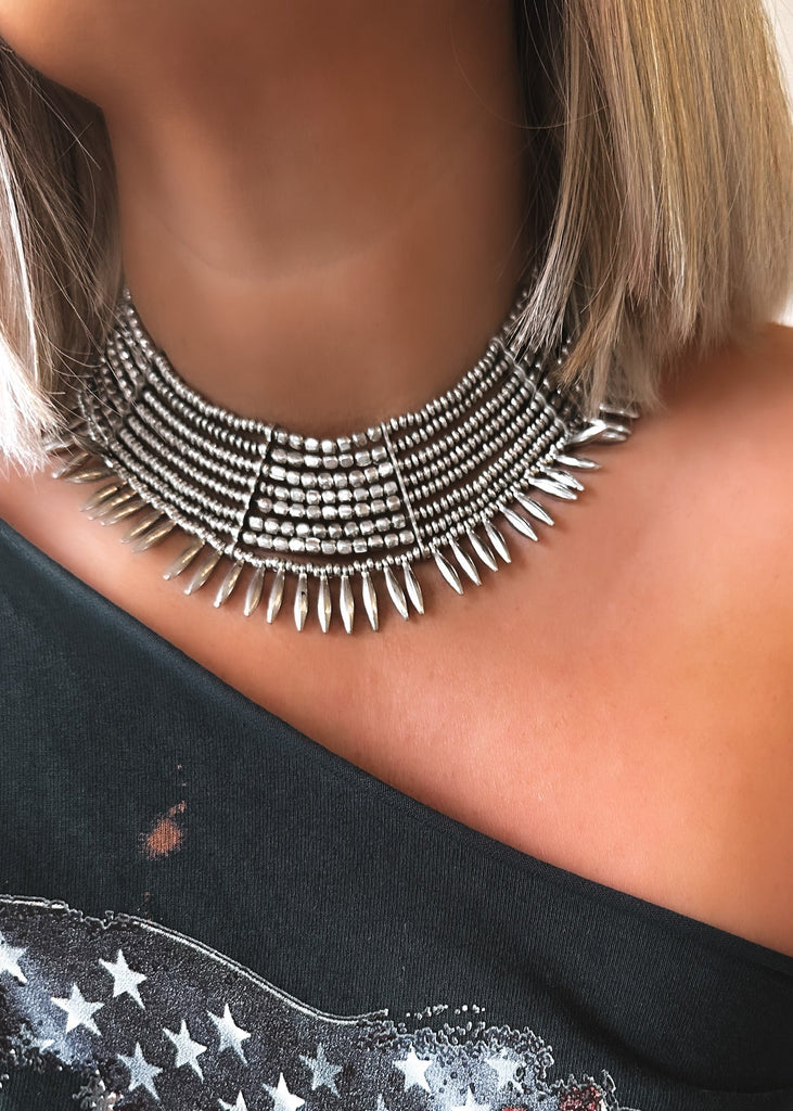 pebby forevee Necklace Silver BESPOKE STATEMENT CHOKER
