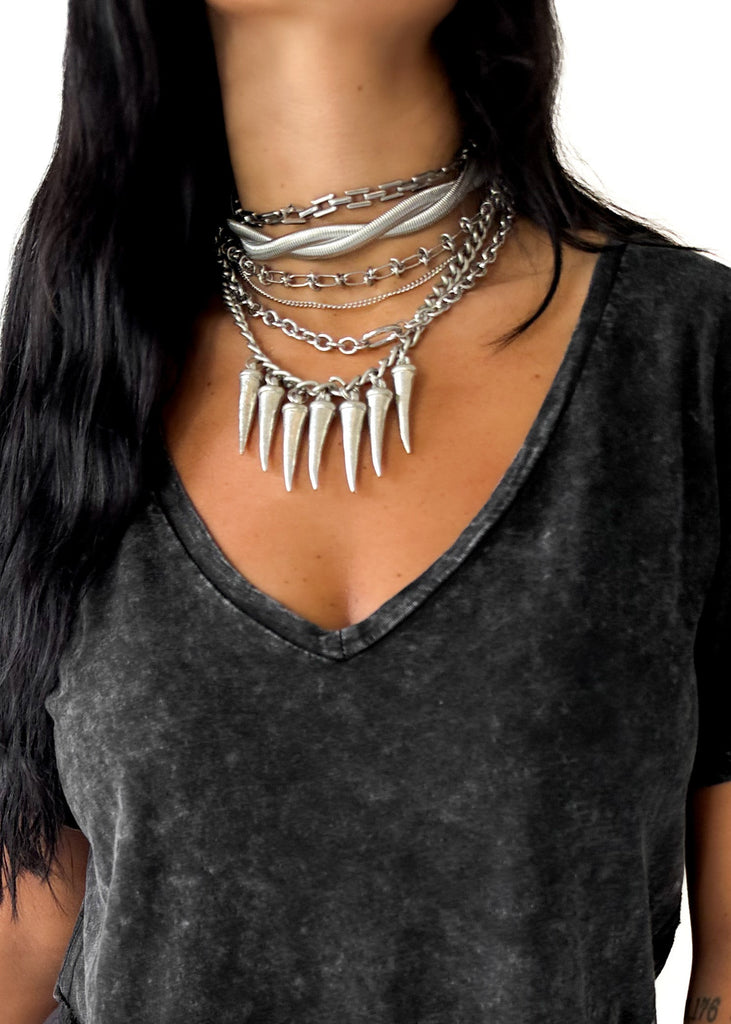 pebby forevee Necklace Silver BOTTOM LINE WATER RESISTANT CHOKER NECKLACE