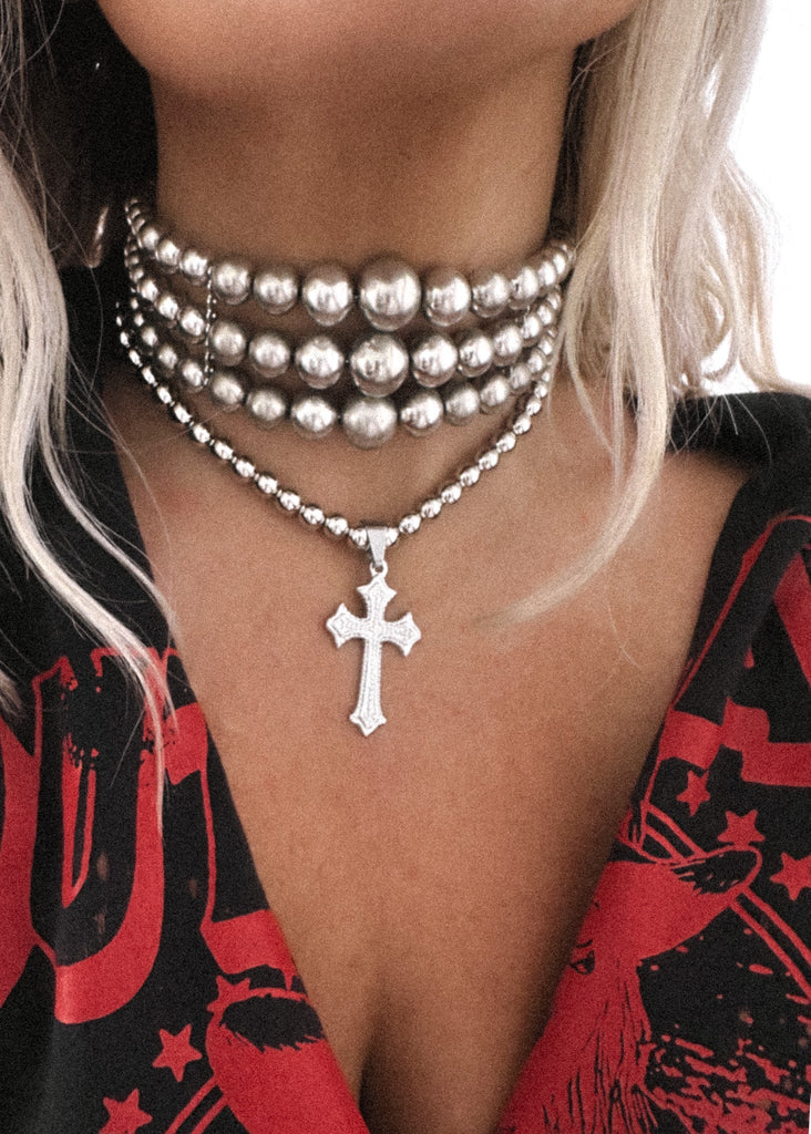 pebby forevee Necklace Silver CECILIA STATEMENT NECKLACE