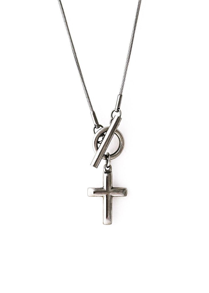 pebby forevee Necklace Silver CROSS MY HEART WATER RESISTANT NECKLACE