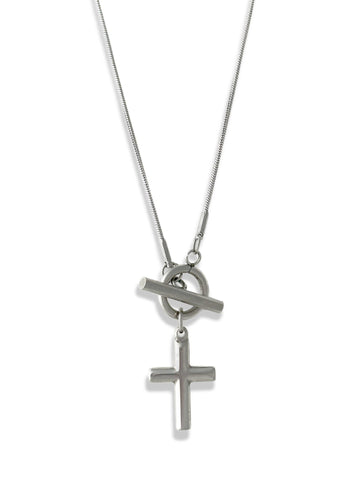 pebby forevee Necklace Silver CROSS MY HEART WATER RESISTANT NECKLACE