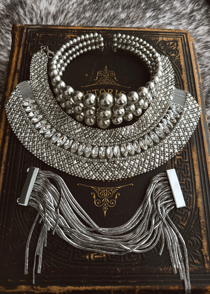 pebby forevee Necklace Silver CRUCIAL STATEMENT CHOKER NECKLACE