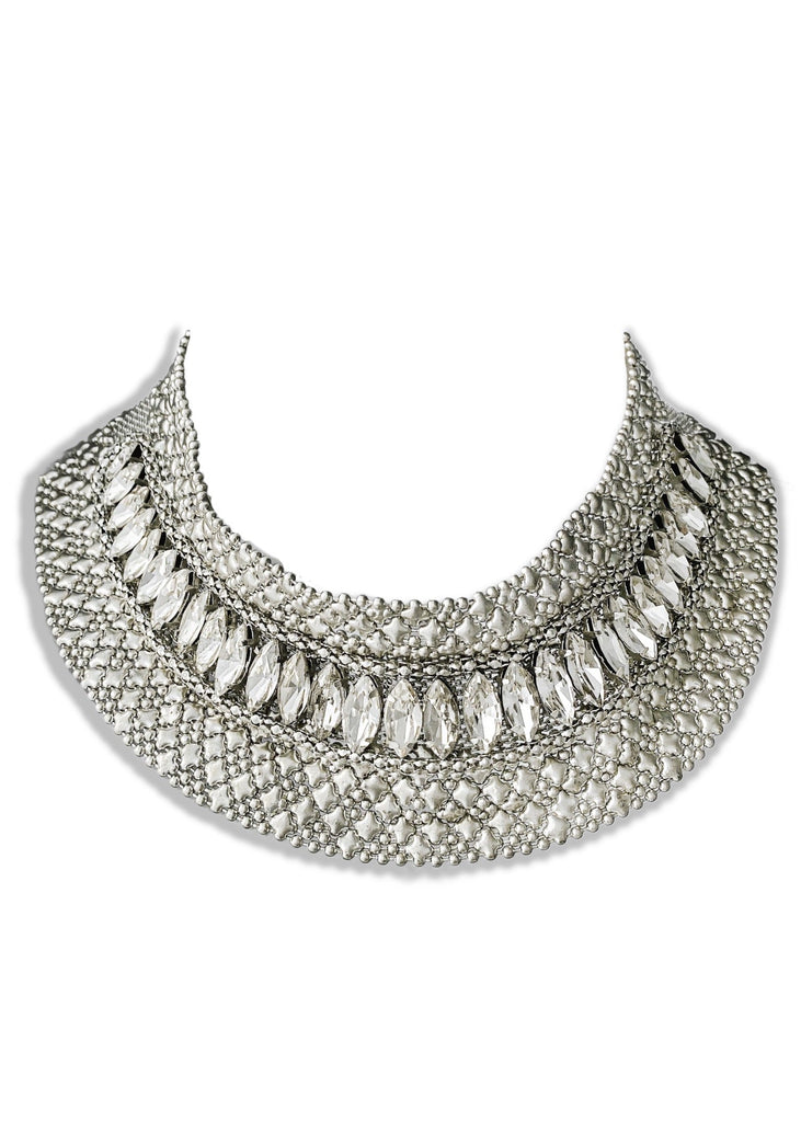 pebby forevee Necklace Silver CRUCIAL STATEMENT CHOKER NECKLACE