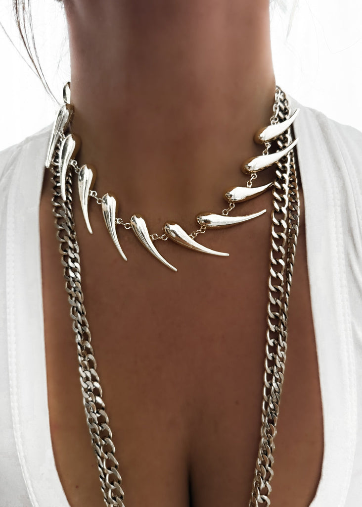 pebby forevee Necklace Silver CUTTING EDGE STATEMENT NECKLACE