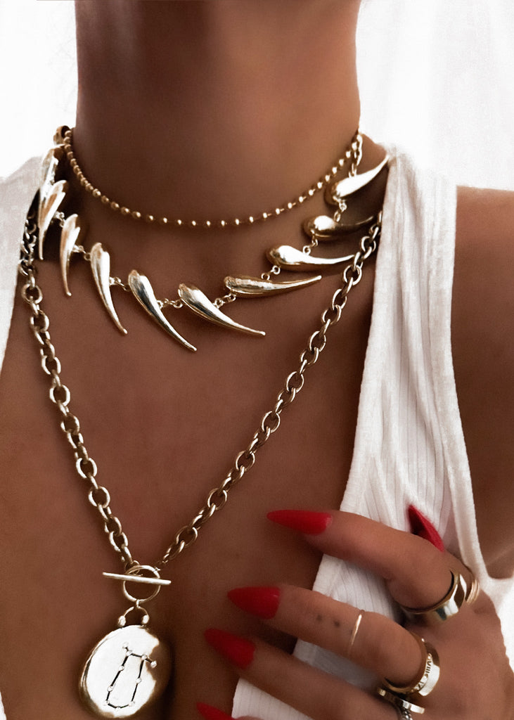 pebby forevee Necklace Silver CUTTING EDGE STATEMENT NECKLACE