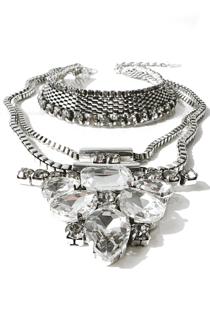 pebby forevee Necklace Silver DROP A LITTLE HINT STATEMENT NECKLACE