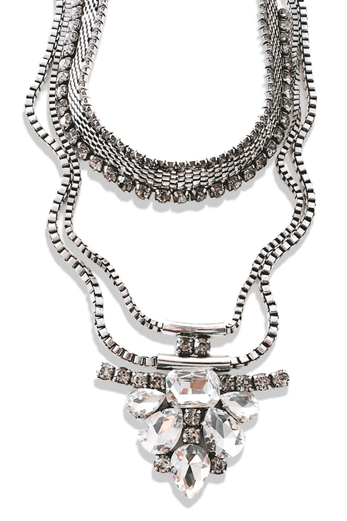 pebby forevee Necklace Silver DROP A LITTLE HINT STATEMENT NECKLACE