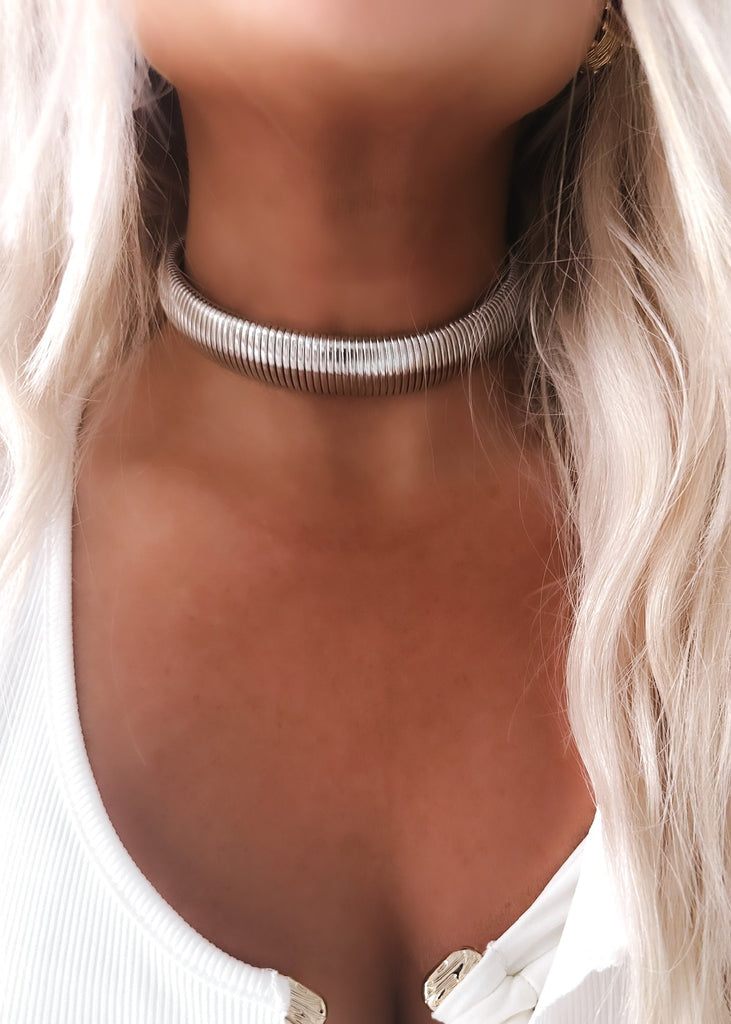 pebby forevee Necklace Silver DURANI WATER RESISTANT CHOKER NECKLACE
