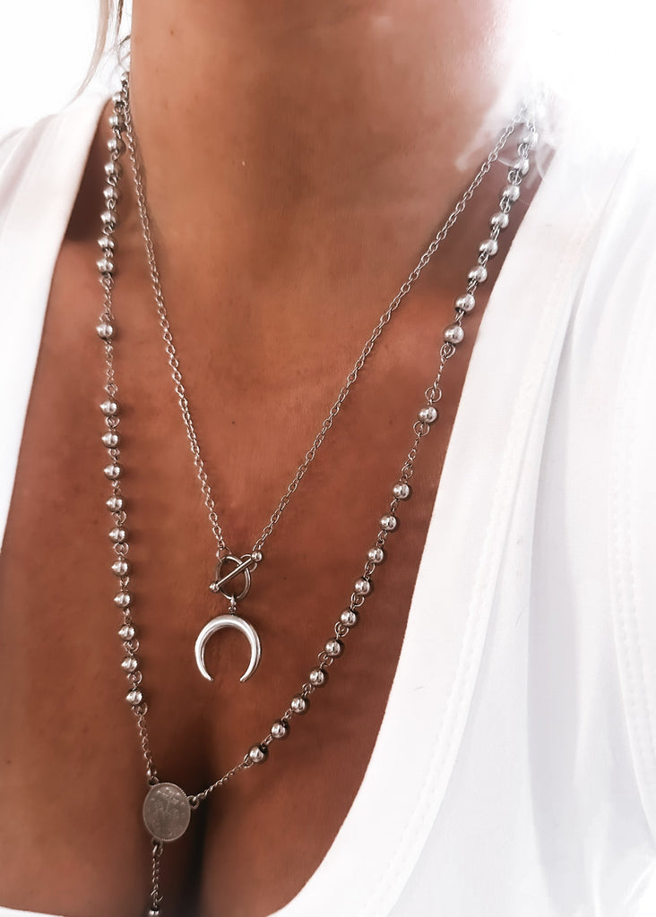 pebby forevee Necklace Silver FORTUNA WATER RESISTANT NECKLACE