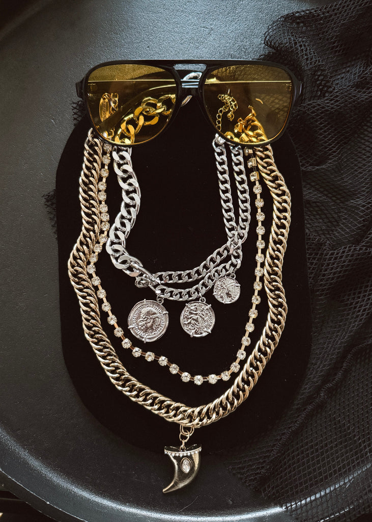 pebby forevee Necklace Silver GRAHAM STATEMENT NECKLACE